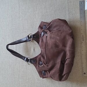 St. John's Bay Brown Suede Satchel. Great Condition.